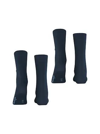 BURLINGTON | Chaussettes femme EVERYDAY, lot de 2 paires, 36-41 marine | dunkelblau